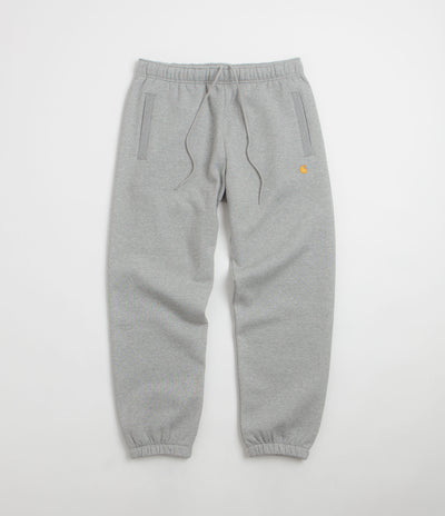 Carhartt Chase Sweatpants in Grey Heather and Gold / Grey