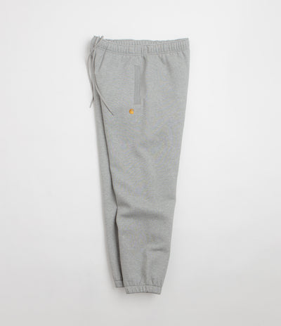 Carhartt Chase Sweatpants in Grey Heather and Gold / Grey