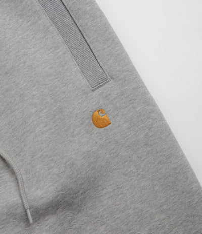 Carhartt Chase Sweatpants in Grey Heather and Gold / Grey