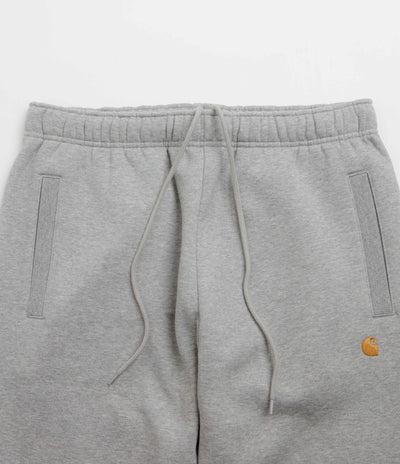Carhartt Chase Sweatpants in Grey Heather and Gold / Grey