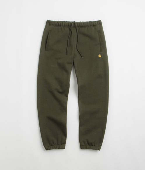 Carhartt Chase Sweatpants - Olive / Gold
