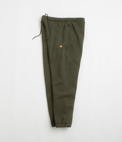 Carhartt Chase Sweatpants in Olive and Gold