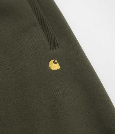 Carhartt Chase Sweatpants in Olive and Gold