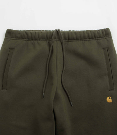 Carhartt Chase Sweatpants in Olive and Gold