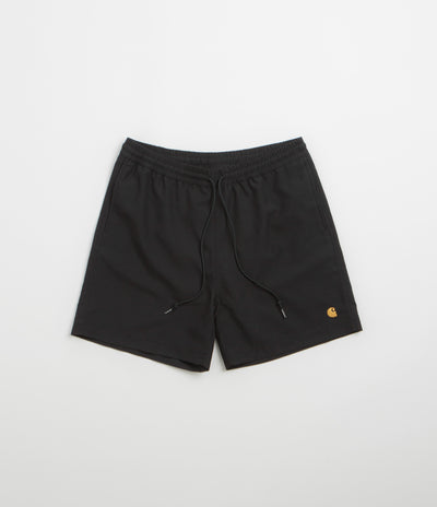 Carhartt Chase Swim Trunks in Black and Gold