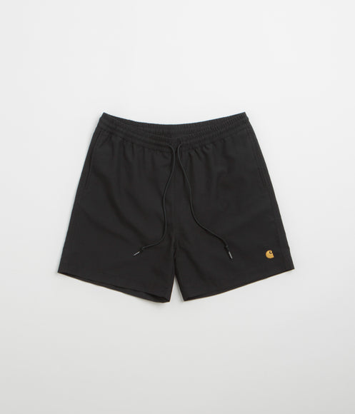 Carhartt Chase Swim Trunks - Black / Gold