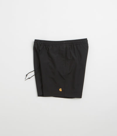 Carhartt Chase Swim Trunks in Black and Gold