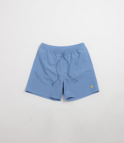 Carhartt Chase Swim Trunks in Curacao and Gold