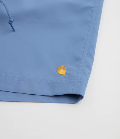 Carhartt Chase Swim Trunks in Curacao and Gold
