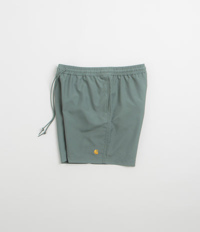 Carhartt Chase Swim Trunks in Velvet Green and Gold