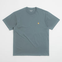Carhartt Chase T-Shirt - Cozy Blue / Gold thumbnail