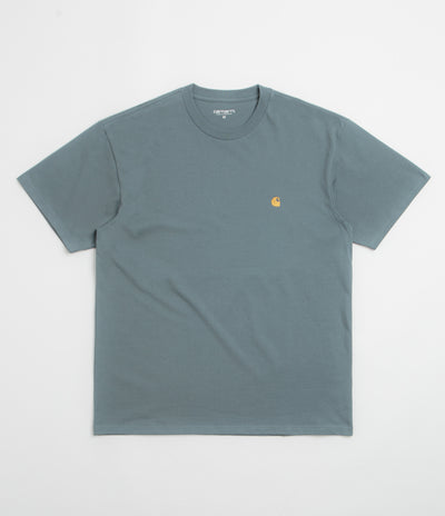 Carhartt Chase T-Shirt - Cozy Blue / Gold