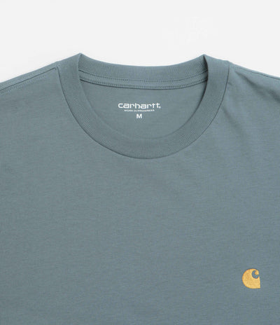 Carhartt Chase T-Shirt - Cozy Blue / Gold