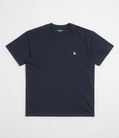 Carhartt Chase T-Shirt - Dark Navy / Gold