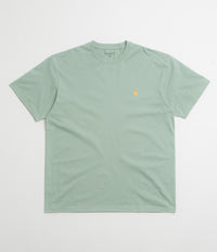 Carhartt Chase T-Shirt in Frosted Green and Gold