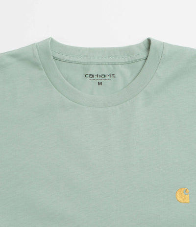 Carhartt Chase T-Shirt in Frosted Green and Gold
