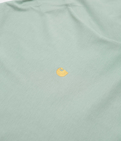 Carhartt Chase T-Shirt in Frosted Green and Gold