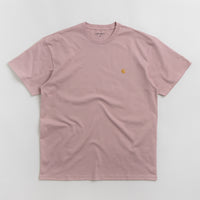 Carhartt Chase T-Shirt - Glassy Pink / Gold thumbnail