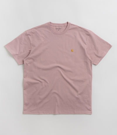 Carhartt Chase T-Shirt - Glassy Pink / Gold
