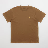 Carhartt Chase T-Shirt in Hamilton Brown and Gold thumbnail