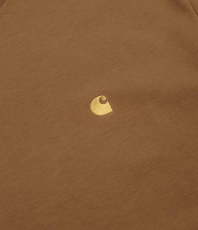 Carhartt Chase T-Shirt in Hamilton Brown and Gold