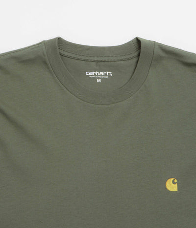 Carhartt Chase T-Shirt in Leaf and Gold