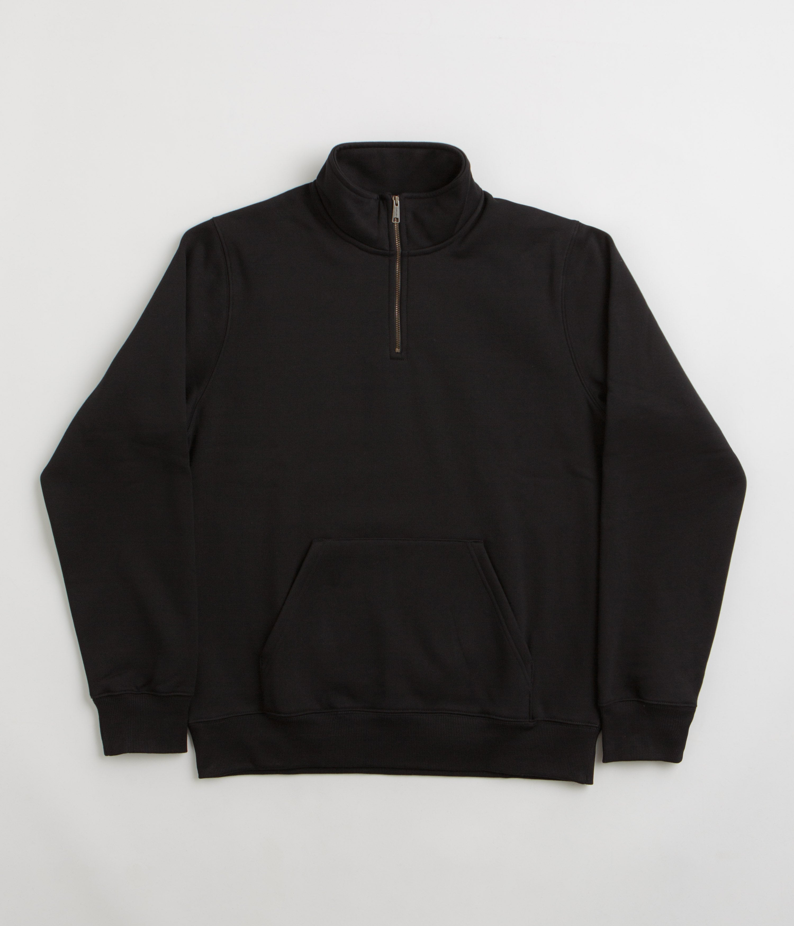 Carhartt Chase Zip Neck Sweatshirt - Black / Gold | Flatspot
