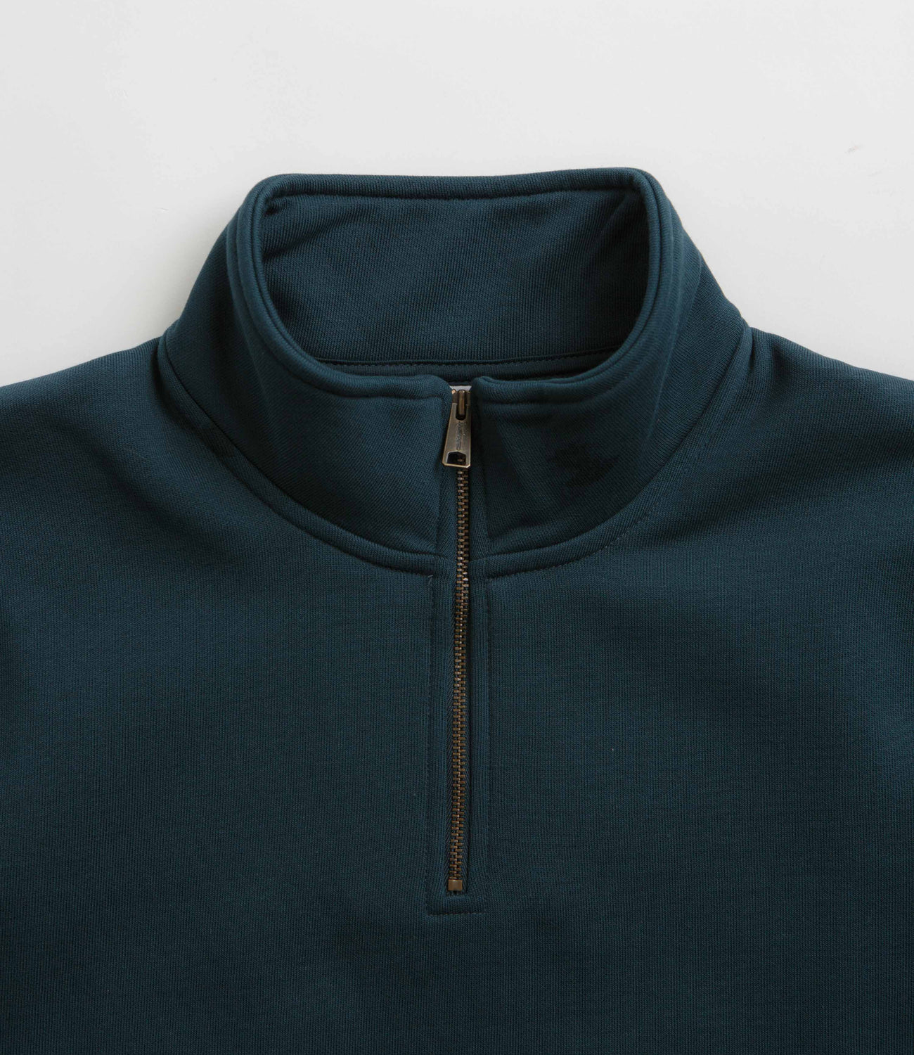 Carhartt Chase Zip Neck Sweatshirt Duck Blue Gold Flatspot