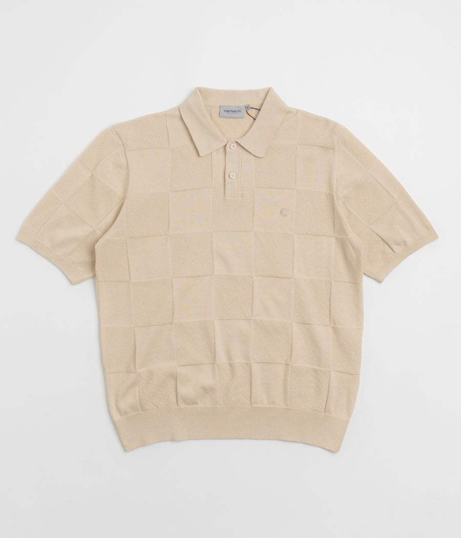 Carhartt Checker Polo Shirt in Fleur De Sel