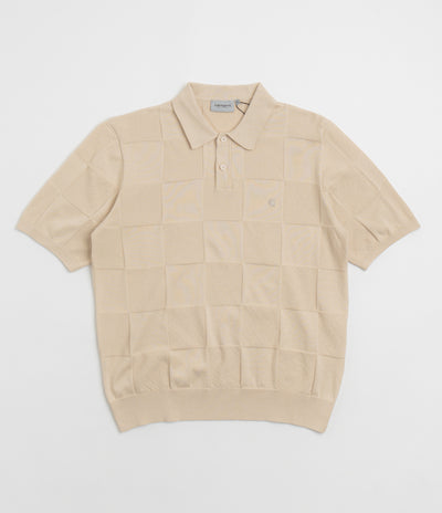 Carhartt Checker Polo Shirt in Fleur De Sel