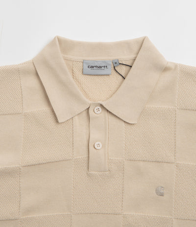 Carhartt Checker Polo Shirt in Fleur De Sel