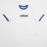 Carhartt Connection Script Ringer T-Shirt in White and Wolfsbane thumbnail