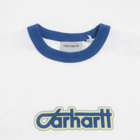 Carhartt Connection Script Ringer T-Shirt in White and Wolfsbane thumbnail