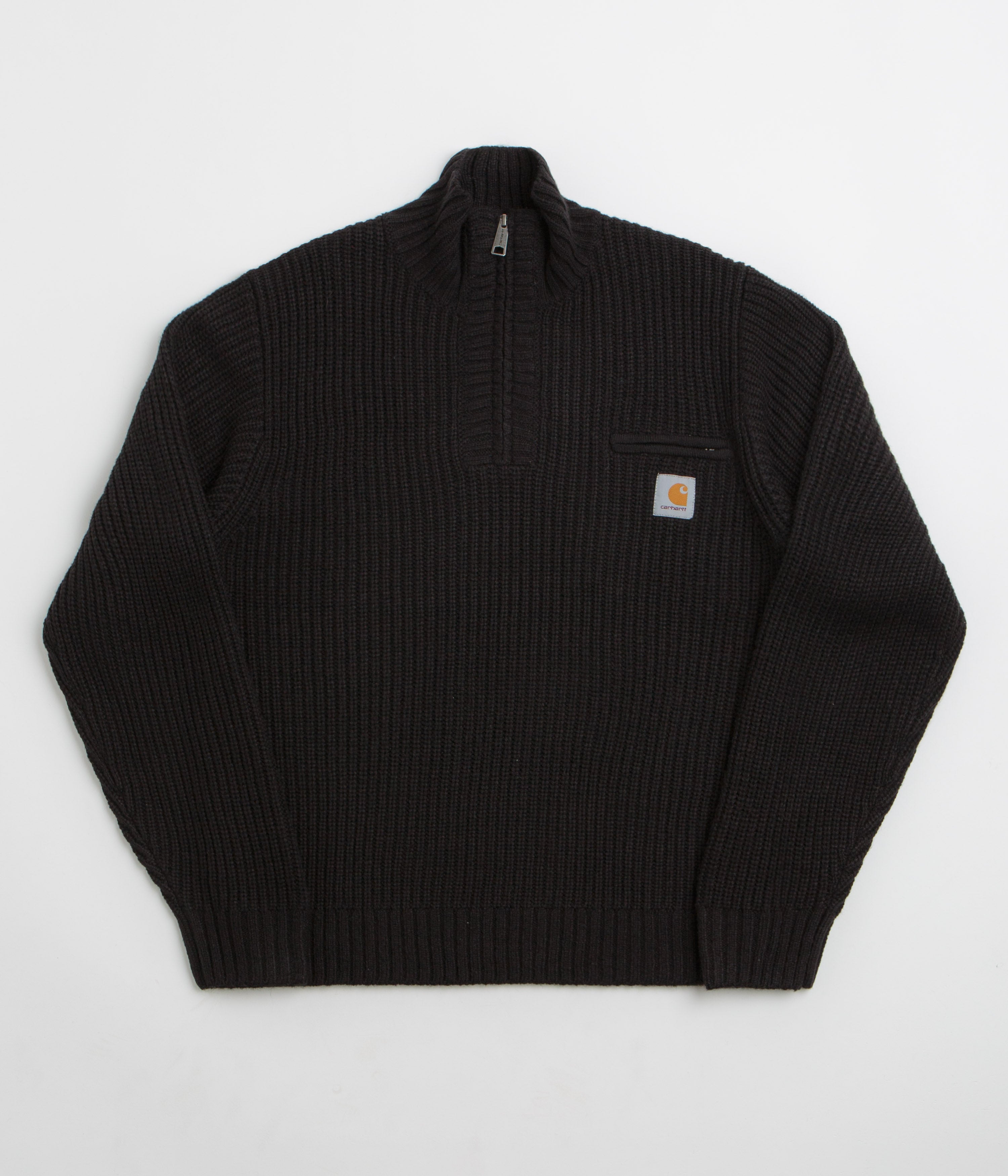 Carhartt Detroit Half Zip Sweatshirt in Black