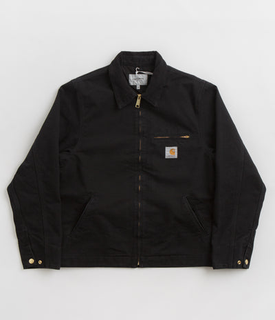 Carhartt Detroit Jacket in Black and Black / Aged Canvas