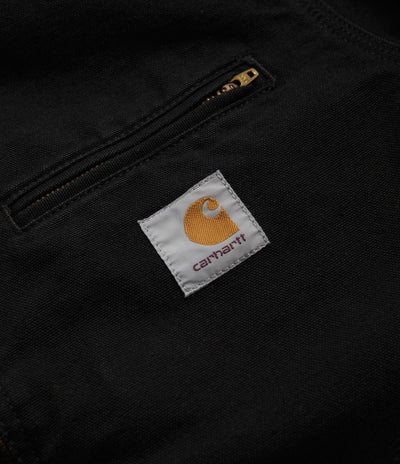 Carhartt Detroit Jacket in Black and Black / Aged Canvas