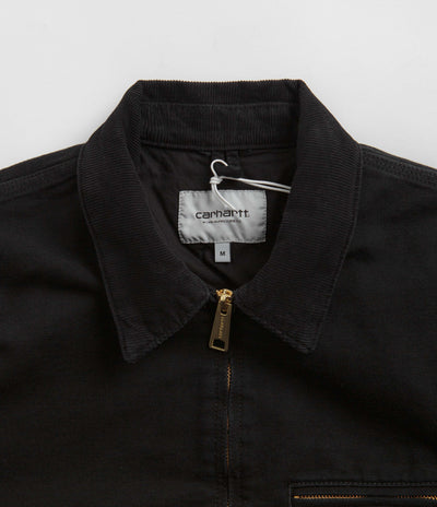 Carhartt Detroit Jacket in Black and Black / Aged Canvas