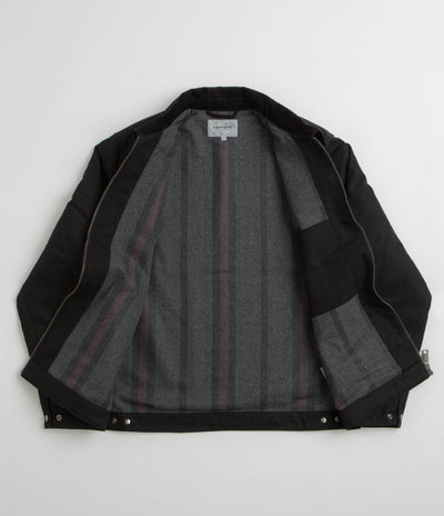 Carhartt Detroit Jacket in Black and Black Rigid