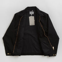 Carhartt Detroit Jacket - Black / Black / Rinsed thumbnail