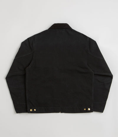 Carhartt Detroit Jacket in Black and Black Stone Canvas