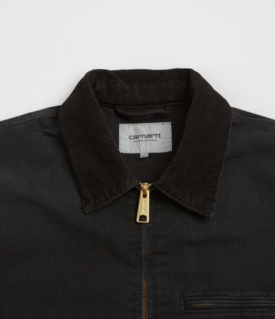 Carhartt Detroit Jacket in Black and Black Stone Canvas