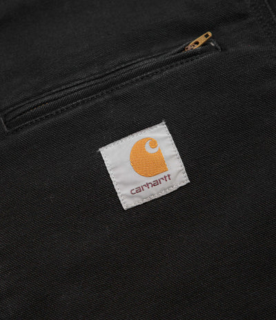 Carhartt Detroit Jacket in Black and Black Stone Canvas