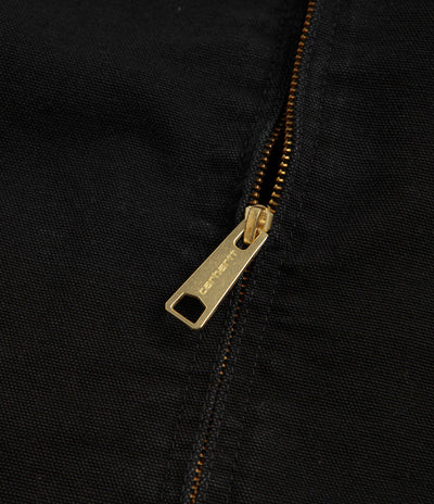 Carhartt Detroit Jacket in Black and Black Stone Canvas