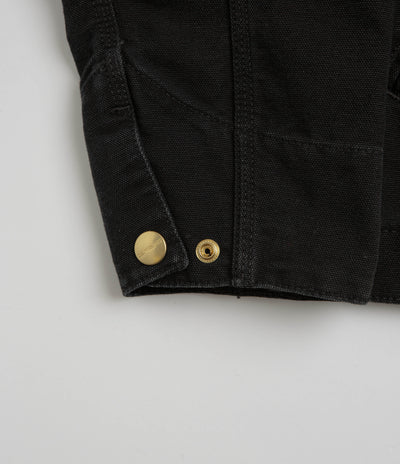 Carhartt Detroit Jacket in Black and Black Stone Canvas
