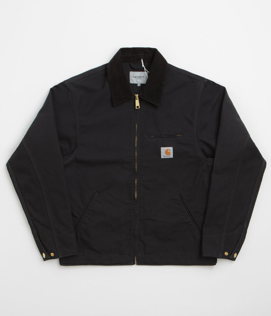 Carhartt Detroit Jacket in Black Rinsed and Black
