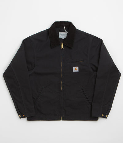 Carhartt Detroit Jacket in Black Rinsed and Black