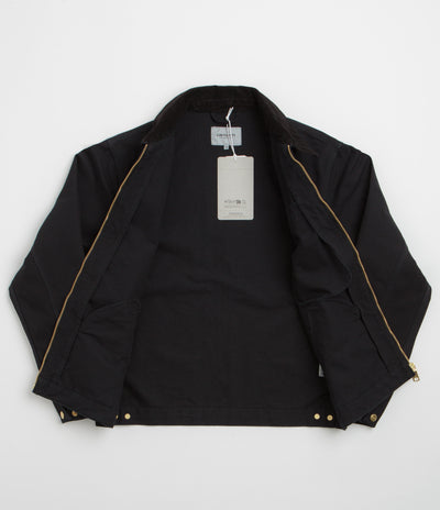 Carhartt Detroit Jacket in Black Rinsed and Black