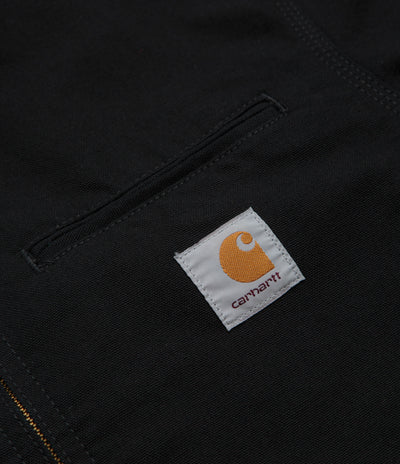 Carhartt Detroit Jacket in Black Rinsed and Black