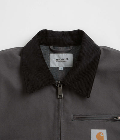 Carhartt Detroit Jacket in Graphite and Black Rigid
