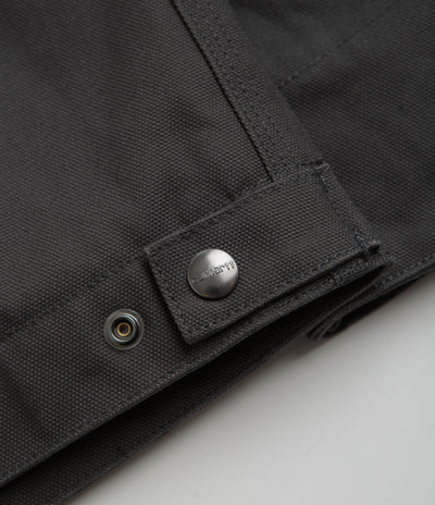 Carhartt Detroit Jacket in Graphite and Black Rigid
